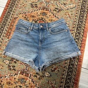 High waisted denim shorts